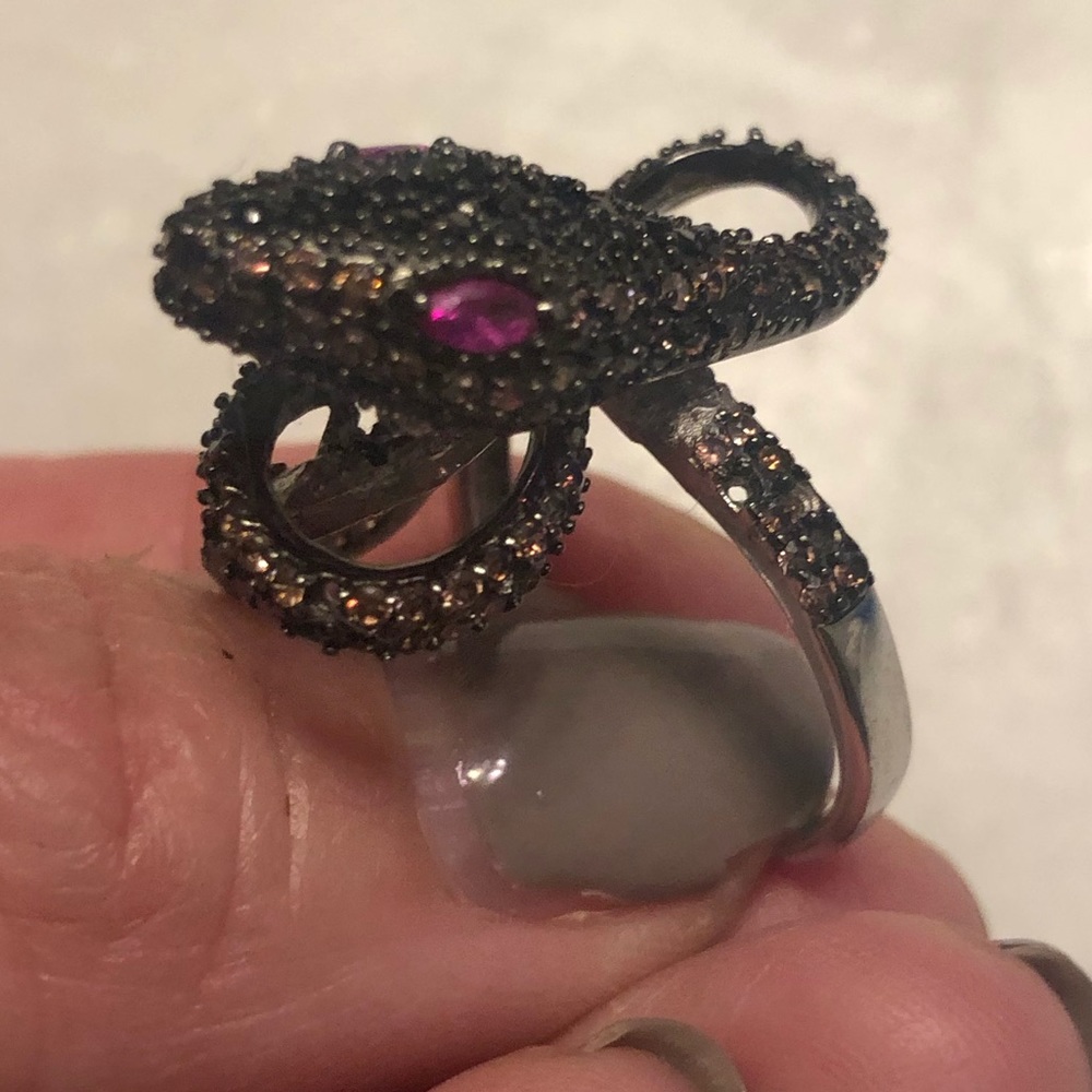 Silver snake ring.
